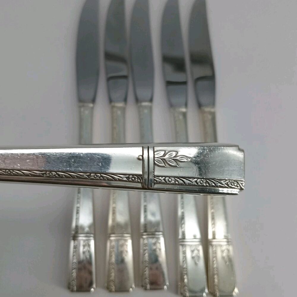 6X BK Oneida Prestige GRENOBLE Silverplate Butter Knives